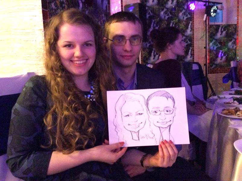 шаржист на свадьбу шарж по фото, Михаил Шабалин,Минск,Калининград